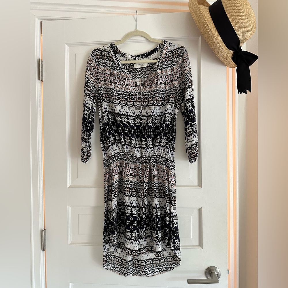 Velvet (Brand) silk multi color dress